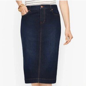 Talbots 5 Pocket Denim Skirt in Dark Wash
